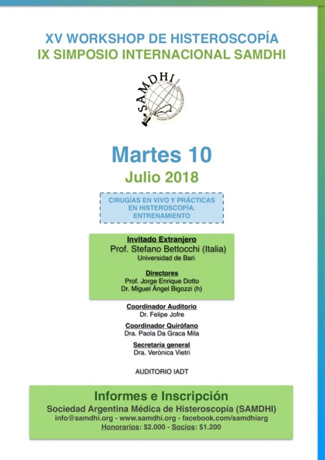 XV workshop histeroscopia